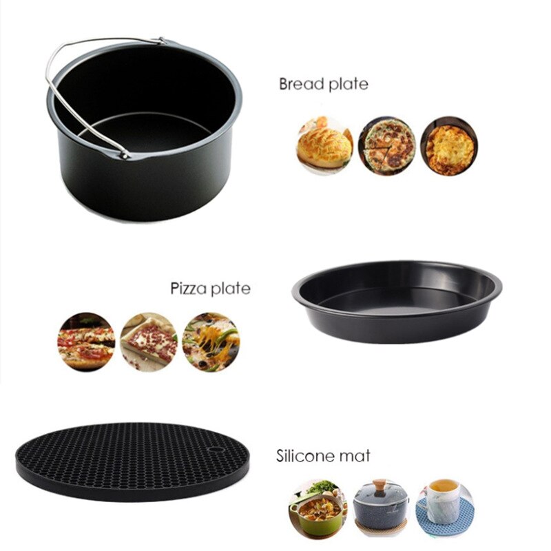 6 PCS Air Fryer Accessories Set for 7 inch and Larger Size Air Fryers Electric Deep Air Fryer