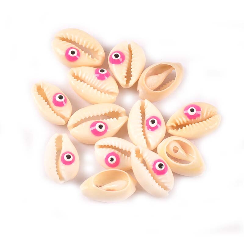 Evil Eyes Conch Shells Beads DIY Scrapbook Craft Natural Seashell For Making Jewelry Bracelet Nautical Home Decorations 10Pcs: 5