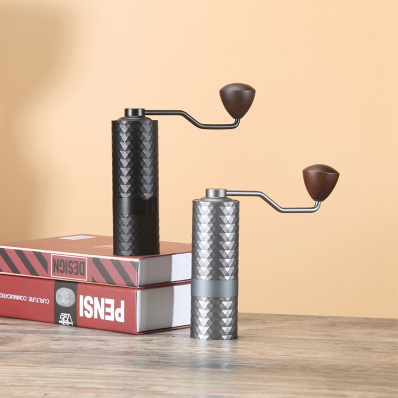 Upgrade handmatige koffiemolen CNC professioneel roestvrij staal diamant verstelbaar handmatig braam koffiebonen malen