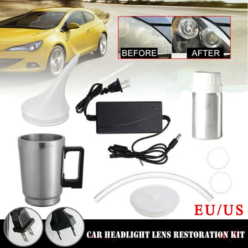 Universal Headlight Polishing Cup Car Headlight Lens Repair Tool Restoration Heating Atomization Cup Cleaning Restore Kit