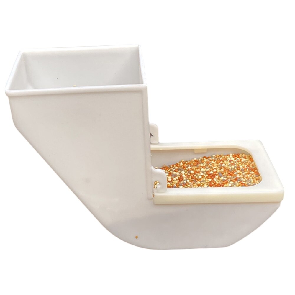 Pigeon House Food Crib Plastic Pigeon Feeding Trough Thickening Pigeon Feeding Slot Pigeon Food Box for Home Pet Store: white
