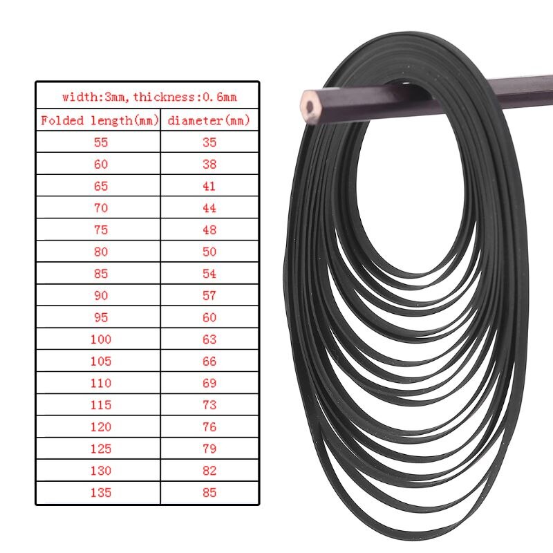 3mm brede platte aandrijfriemen voor draaitafels, rubberen riemen ter vervanging van lp-vinylplatenspelers, walkman-phono-draaitafels met riemaandrijving