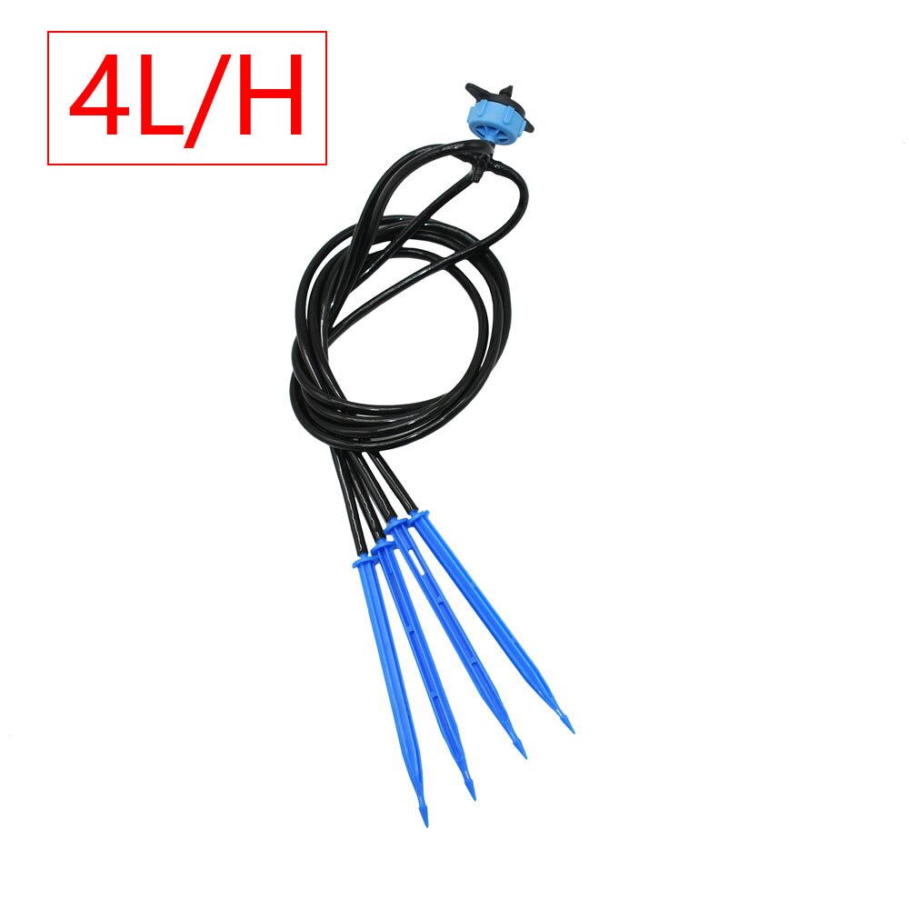 Système d'irrigation goutte à goutte pour bonsaï, ensemble de Distribution d'araignée avec goutteur à Micro débit 2/4/8 L/H 2/4 voies 20 pièces: 4L x Straight arrow