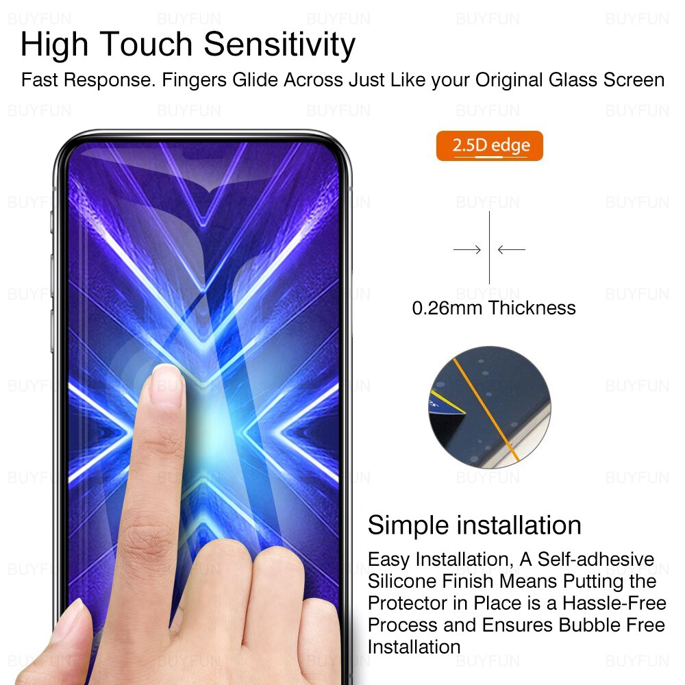 2pcs Full Protective tempered glass For Honor 9X 9 X Pro screen protector honor9 lite 9xpro 9xlite tampered tempred temper glasd