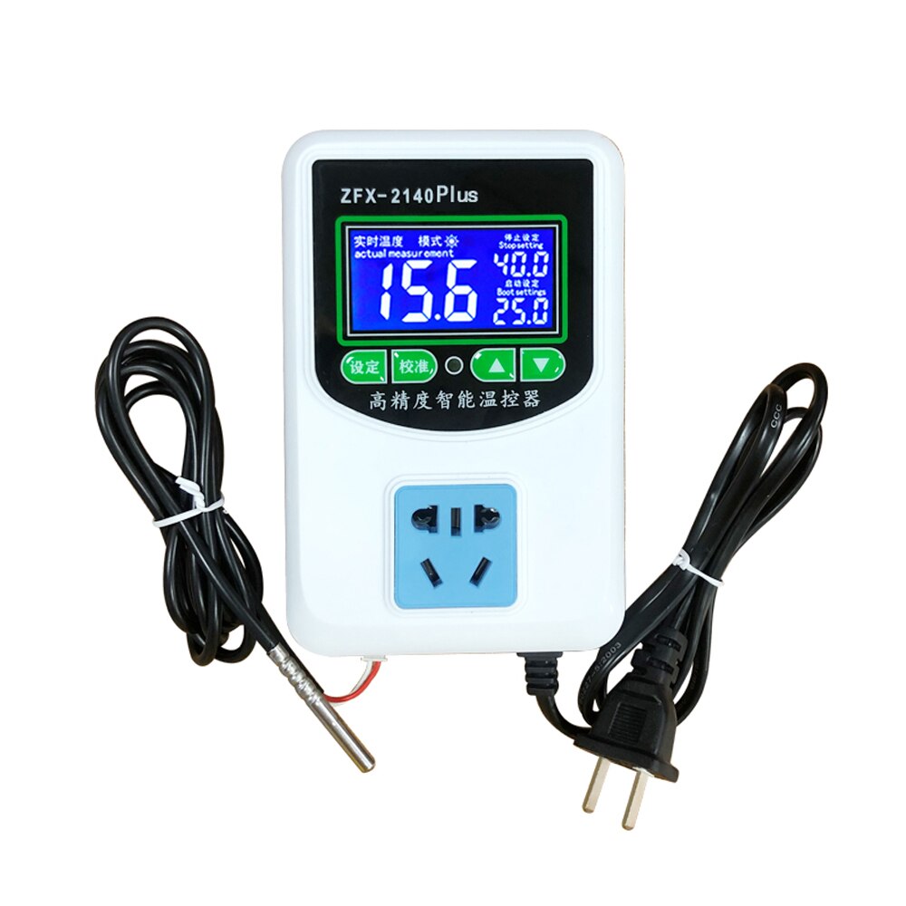 ZFX-W2140A Digital Temperature Controller Intelligent High Accuracy Sensor Temp Control Thermostat for Freezer Fridge Hatching