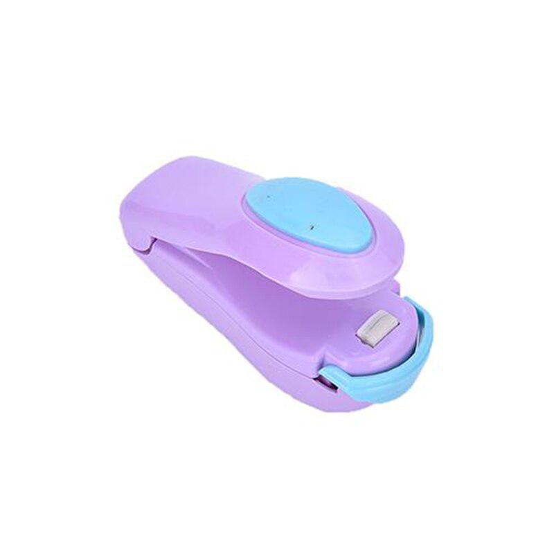 Practical Mini Sealing Machine Kitchen Tools Portable Food Clip Heat Sealing Machine Sealer Home Kitchen Accessories and Gadgets: Purple