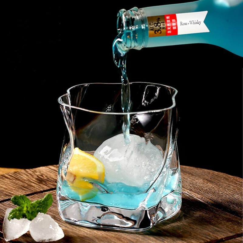 Whisky Glass Foreign Wine Glass Set Crystal Japanese Glass Beer Bar Spirit Glass Cocktail Glass Twisted Glass