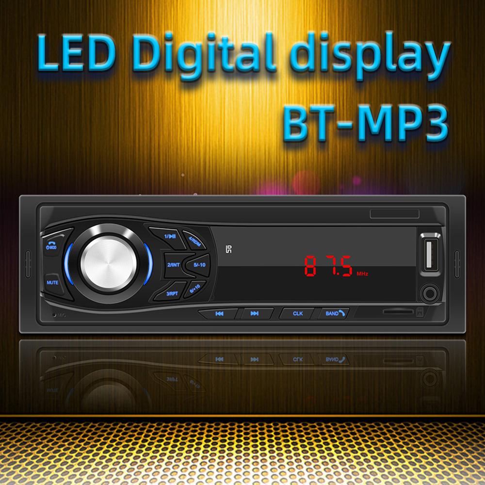 12V Auto Radio Audio Stereo 1 Din Bluetooth Fm Radio Aux Usb Audio MP3 Speler Universele