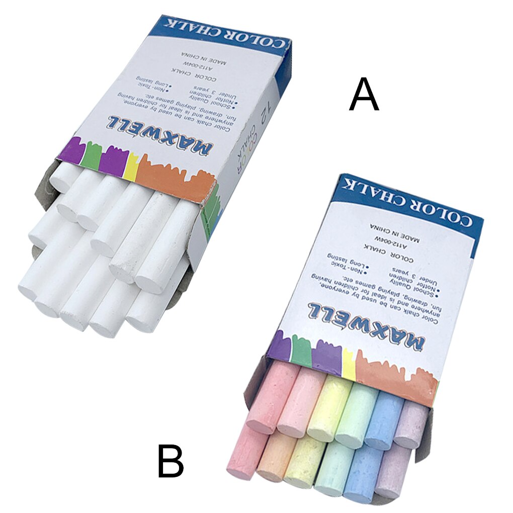 12 sztuk/partia kreda bezpyłowa kreda rysunek kredki robić tablicy stacjonarne biuro szkolne akcesoria 6 kolorów