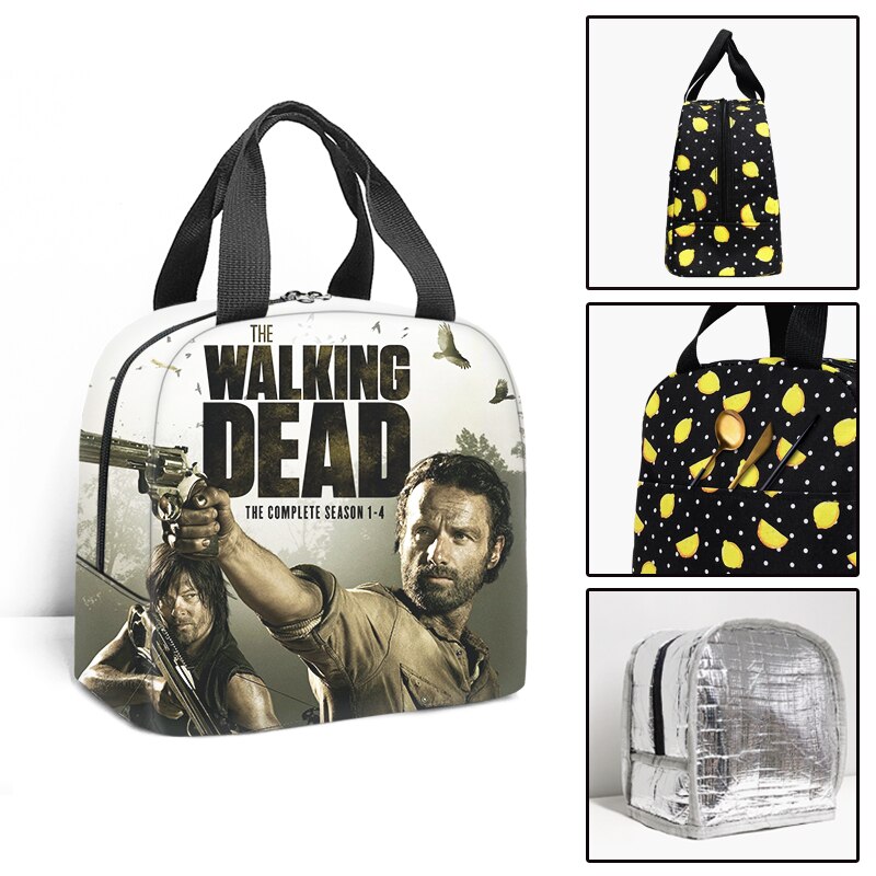 The Walking Dead przenośna torba chłodząca do drugiego śniadania dzieci Student izolacja termiczna torba na żywność podróż pojemnik na Lunch na piknik dla mężczyzn: 012