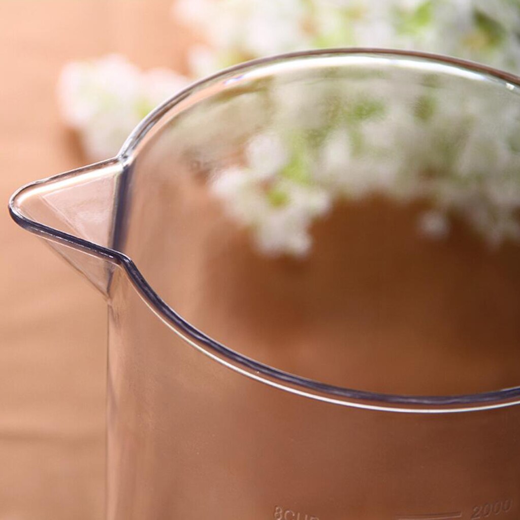 2 Pcs Acrylic Pitcher with Handle and Lid, Handmade Water Jug for /Cold Water, Ice Lemon Tea and Juice Beverage 1.5L &amp; 2L