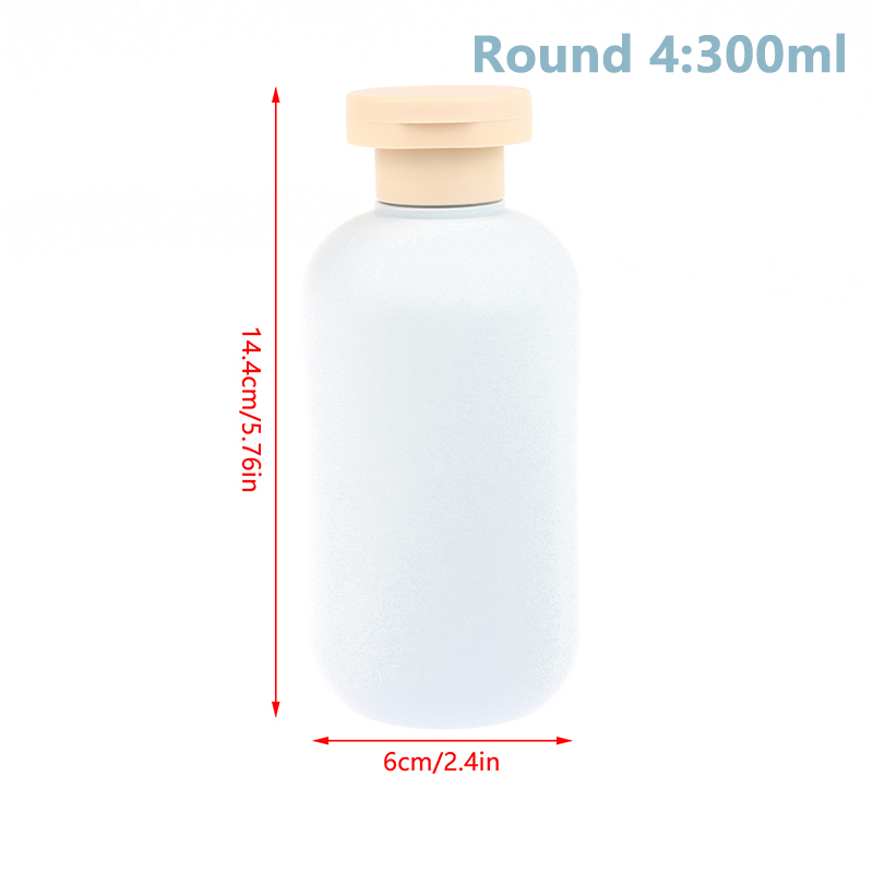1pcs 100ML-500ML Avocado Green Plastic Shampoo Shower Gel Foaming Soap Dispensers Refillable Bottles Flip Lotion Bottles