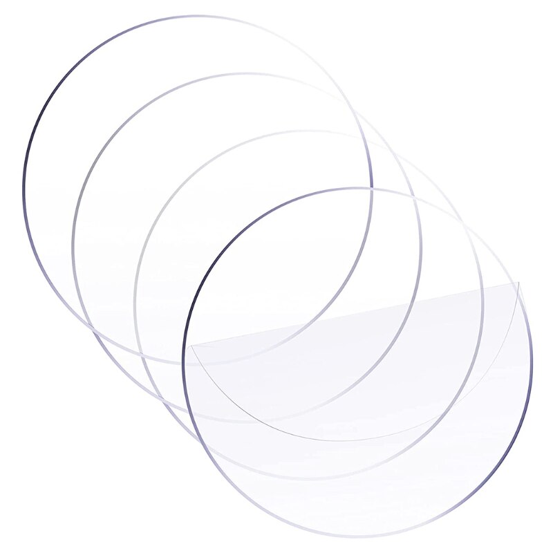 Yardwe Ronde Acrylplaat – 25 Cm Diameter – Transparant – 3 Mm Dik – Voor Taart, Knutselen, Modelbouw