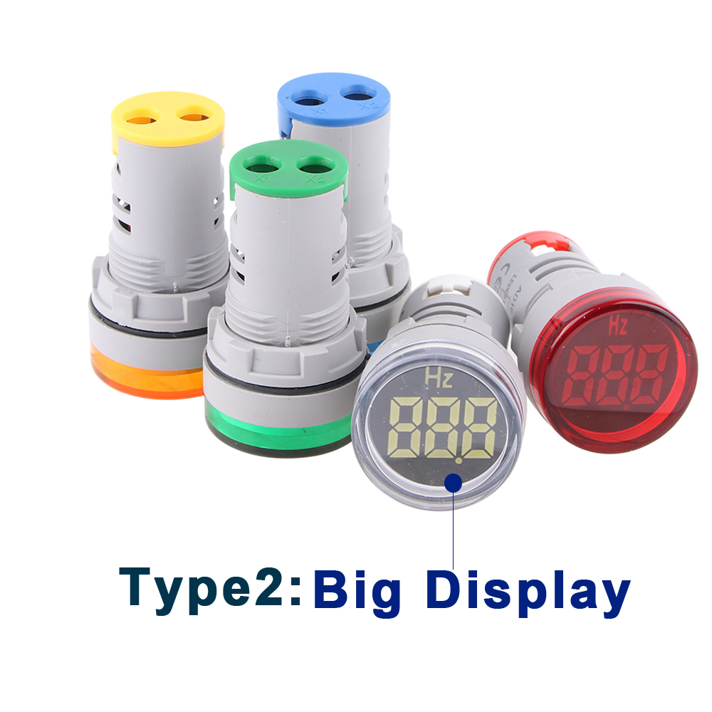 5 farbe 3 stil Digital Display Strom Hertz meter 0-99Hz Frequenz meter anzeige licht AC meter Rot gelb Grün Weiß