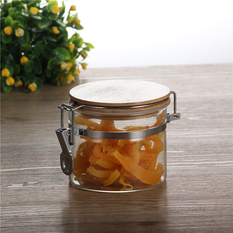 Kreative Glas Luft Engen Lebensmittel Container Gläser mit Deckel Speisekammer Veranstalter Gewürz Container Pojemniki Kuchenne Kleine Container AC50CN