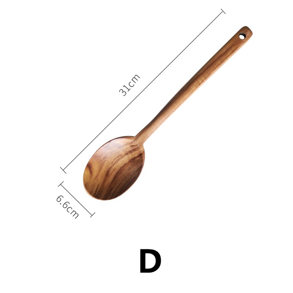 teak tre turner spatel ris skje stor suppe scoop til matlaging tre kjøkken kjøkkenutstyr forsyninger: D