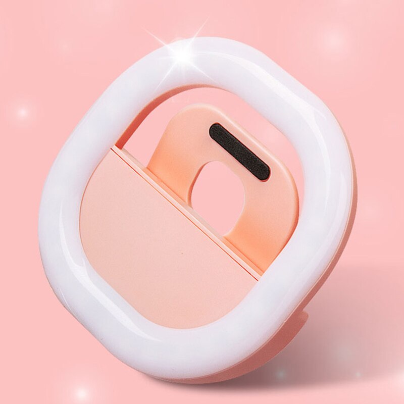 Mini Clip Op Mobiele Telefoon Licht Invullen Self Timer Vierkante Miniatuur Mobiele Telefoon Led Lamp Voor Live Fotografie Video