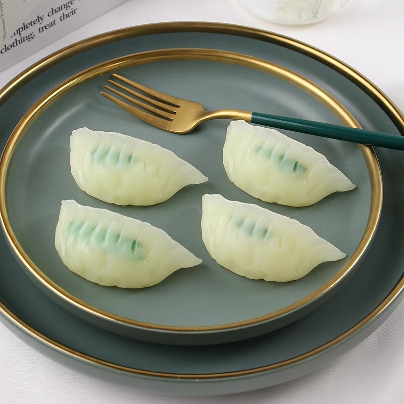 Simulering dumpling matte modell duftende blomster hvitløk dumpling fotografiske rekvisita butikk skap dekorasjon dekorasjon låve