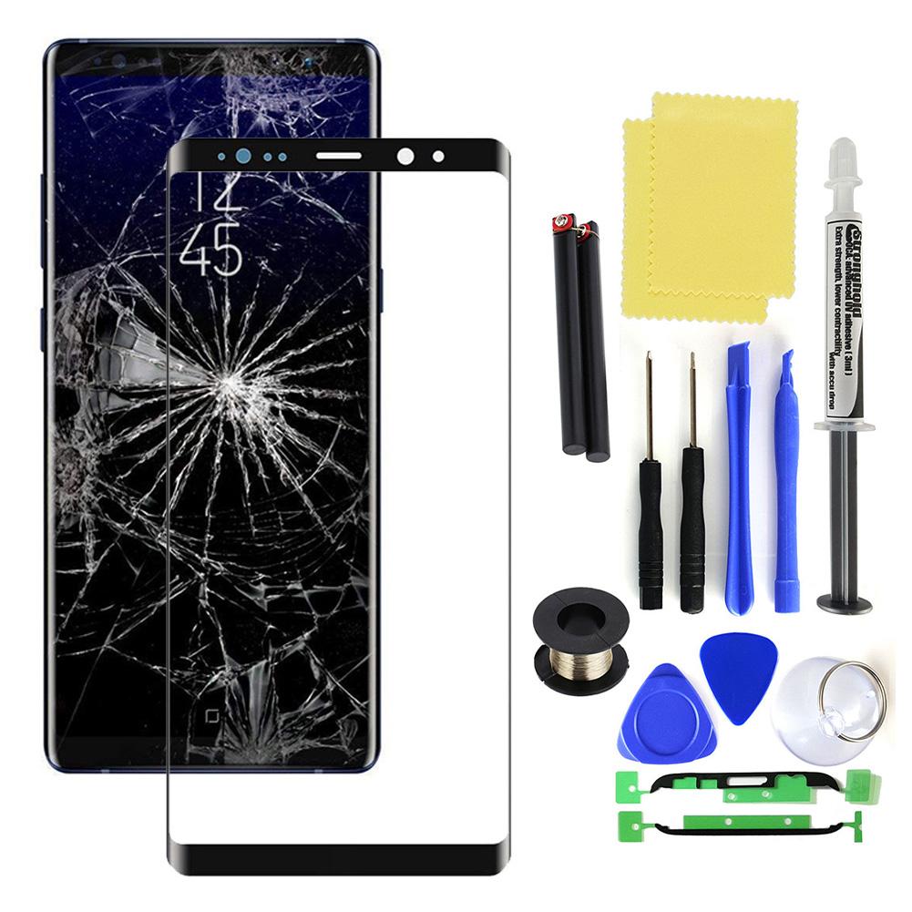 Bildschirm Objektiv Abdeckung Kompatibel für Samsung Galaxis Hinweis 8 9 10 Plus Vorderseite Glas Bildschirm Objektiv Ersatz Reparatur Bausatz + UV Kleber