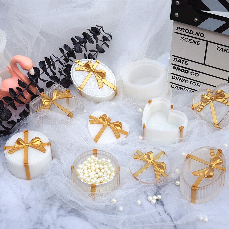 DIY Crystal Bow Storage Box Silicone Mold Epoxy Tabletop For Silicone Mold Crystal Epoxy Mould Epoxy Resin For Jewelry Making
