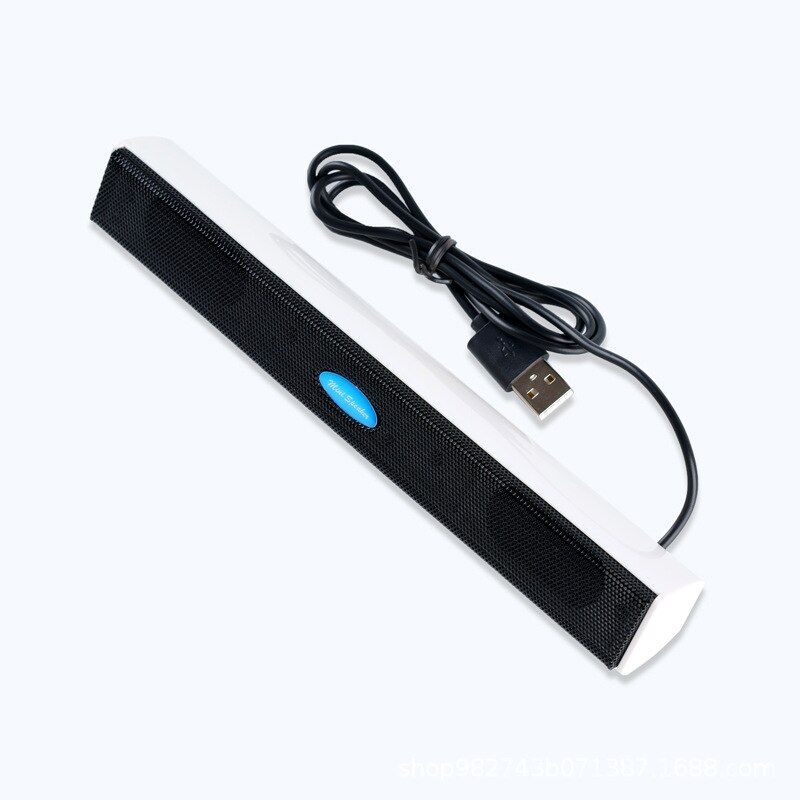 Computerluidspreker, Hifi Geluidskwaliteit Soundbar, 3,5 Mm Ingang USB Aangedreven Bedrade Luidsprekers Met Volumeregeling, Gamingluidsprekers Voor Desktop Pc Laptop Tablet