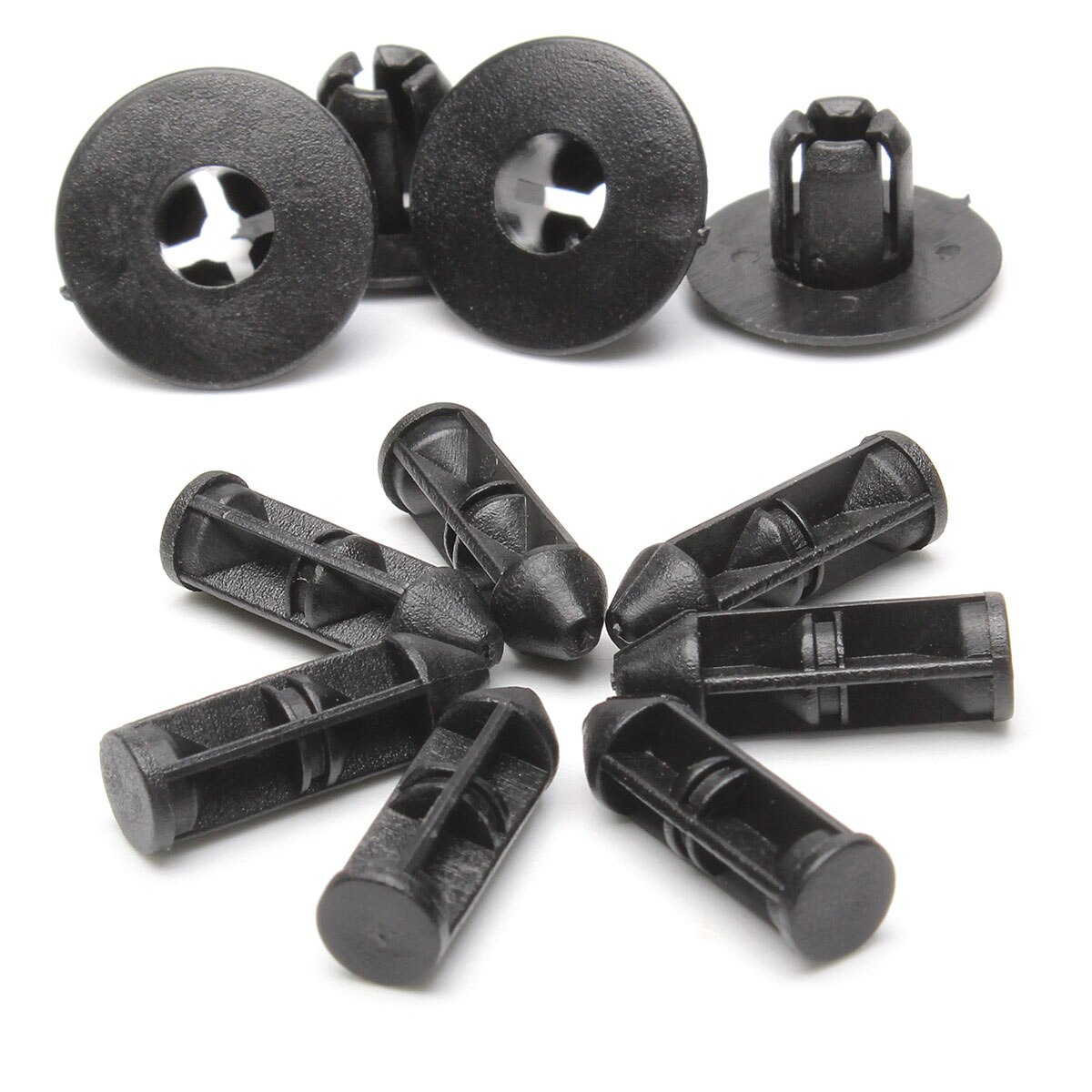 10 piezas de remaches de plástico, Clips embellecedores de 8mm para parachoques Suzuki, alféizar, Kit de Panel embellecedor,