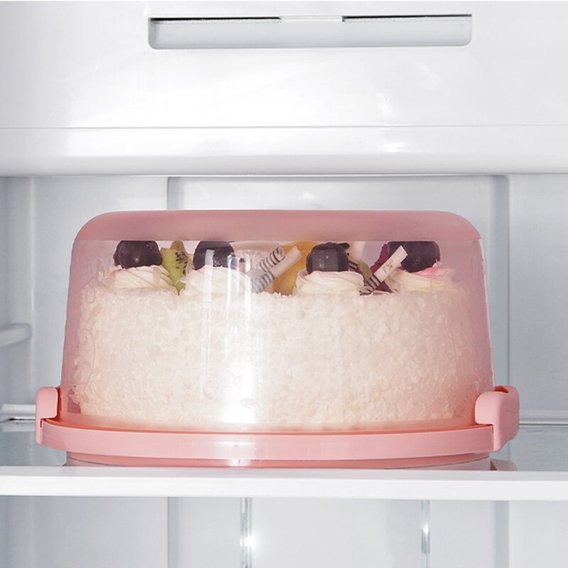 Portable Cake Storage Box Round Birthday Cake Box Kitchen Wedding Baking Container YE