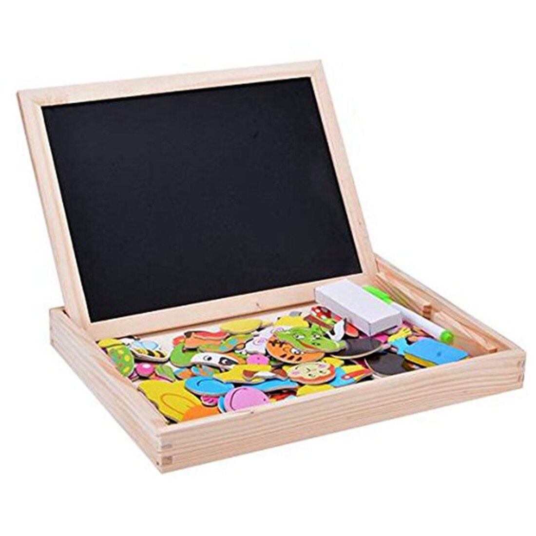stijl Kinderen Hout Multifunctionele dubbelzijdig magnetisch tekenbord puzzel-Twaalf Zodiac speelgoed voor Gemeenschappelijke
