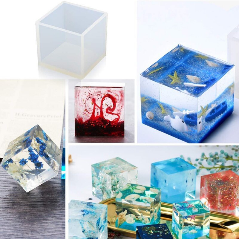 Molde de resina transparente para posavasos de diamantes, molde de silicona para joyería epoxi, herramienta de fabricación de colgantes para el hogar, accesorio DIY