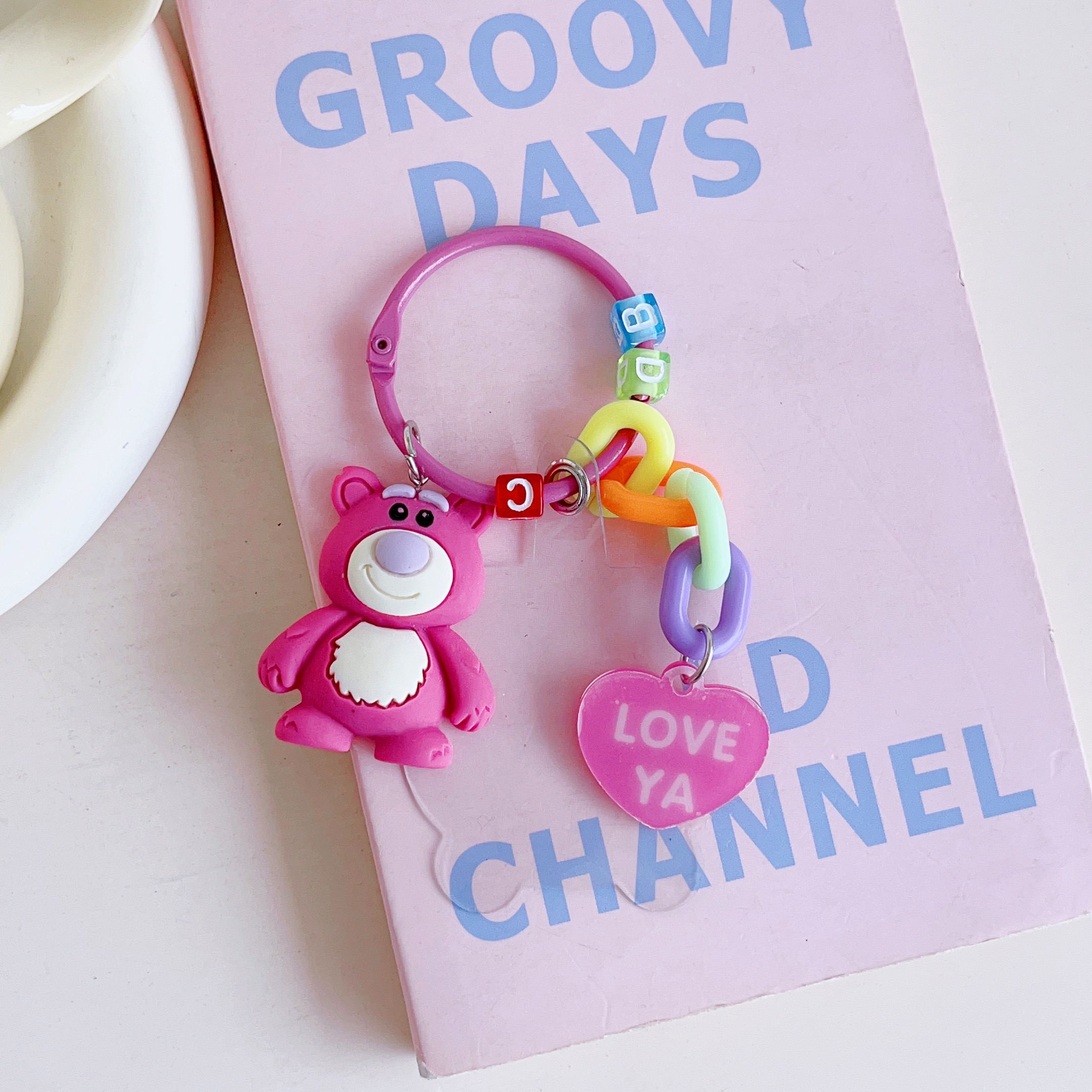Cartoon Mobile Phone Lanyard Mobile Phone Pendant Decorative Pieces Anti-Lost Rope key Chain Universal Decorative Pendant: Yellow / Gold