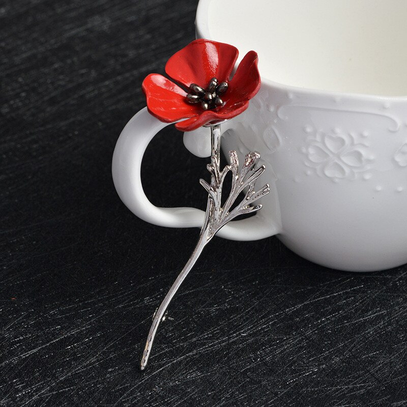 Personality Red Flowers Gold Silver GunBlack Alloy Tie Clip Men West Accessories Jewelry Accessories: silver