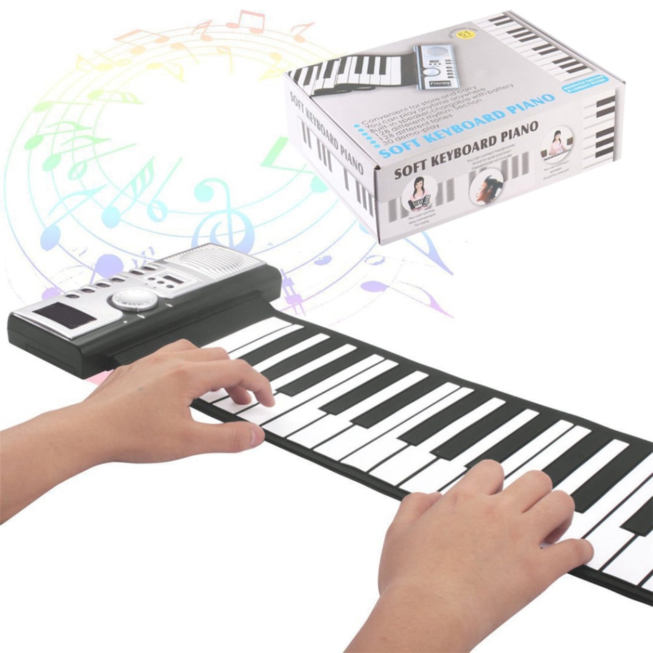 Timelytrust Electronic Piano 61 Key Foldable Piano USB MIDI Keyboard MIDI Controller Manual Electronic Piano Instrument