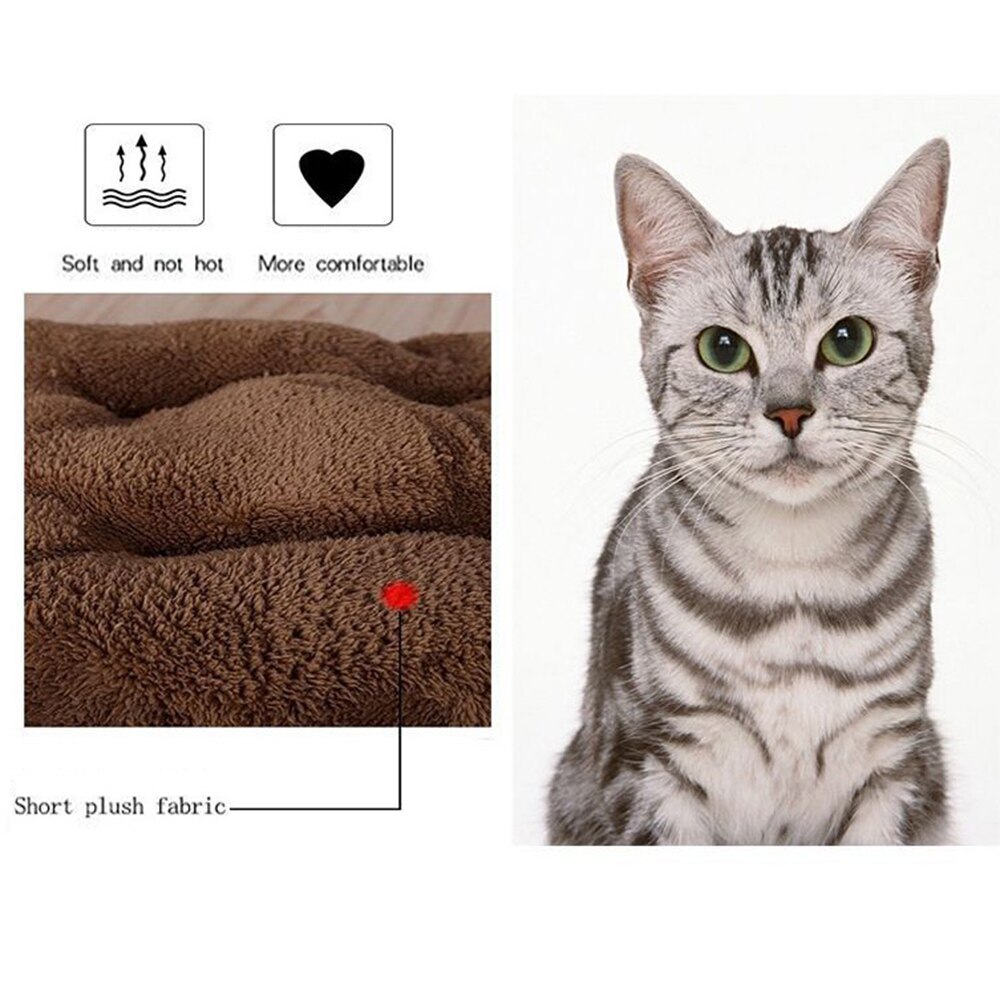Foldbar hundeseng selvopvarmende til indendørs katte hundehus med aftagelig madras hvalpebur liggestol grå pink
