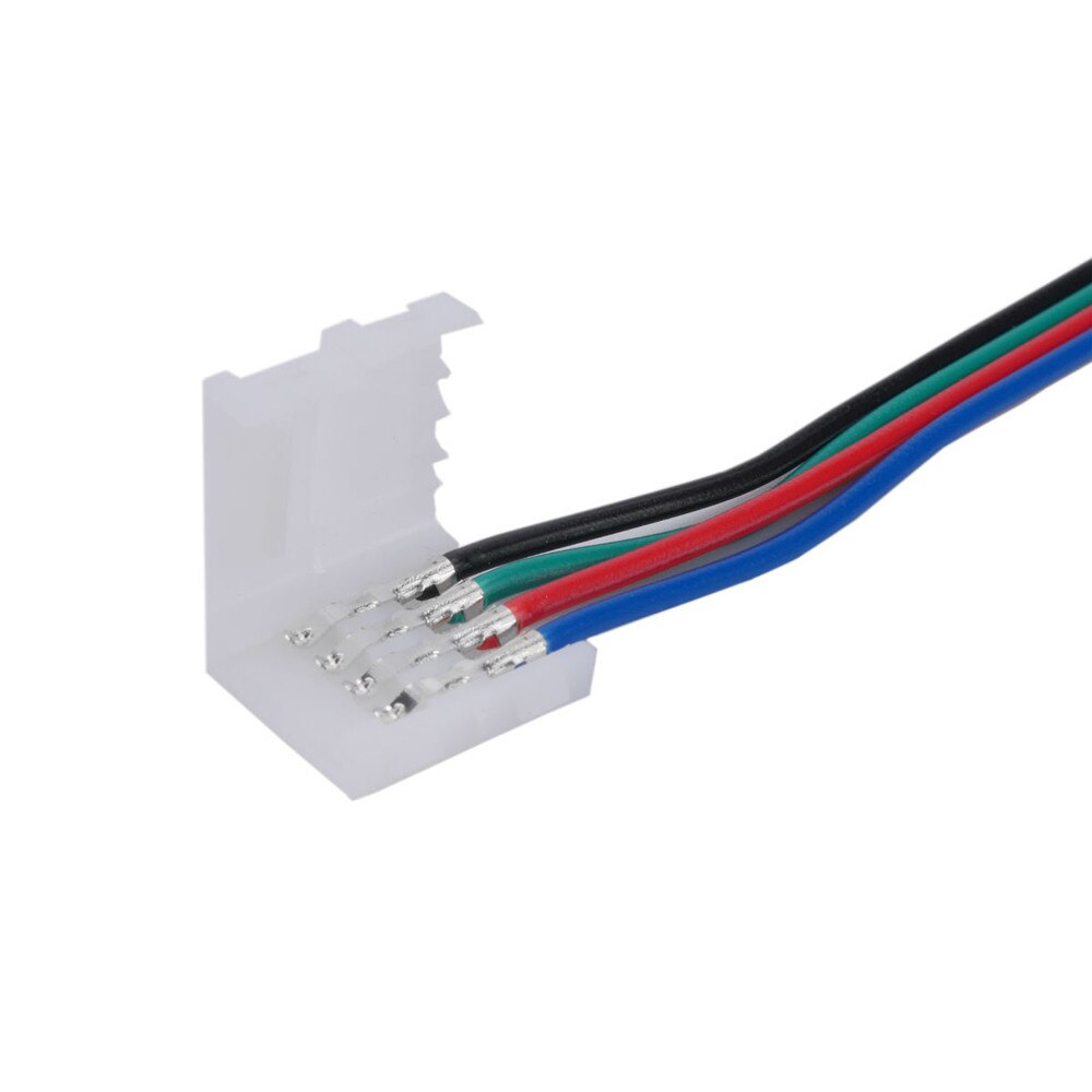 10 Pcs 10mm Led Strip Connector 4 Pin Male Female PCB Connector Cable For RGB 5050 3528 LED Strips Portable Lighting Accessories