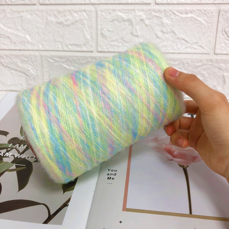 Zeer Mooie Regenboog Ruimte Kleurstof 250G Zachte Gezondheid Pluche Fijne Mohair Garen Voor Breien Baby Organische Weave Haak Draad x5239: Default Title