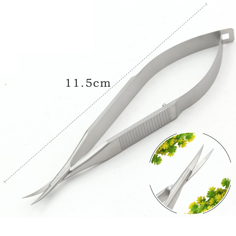 Mikroskooppiset instrumentit 12.5 cm mikrosasta, sidekalvo hammastettu, pihdit koettimet, koukut, lastat, tähystimet pinsetit: Hopea