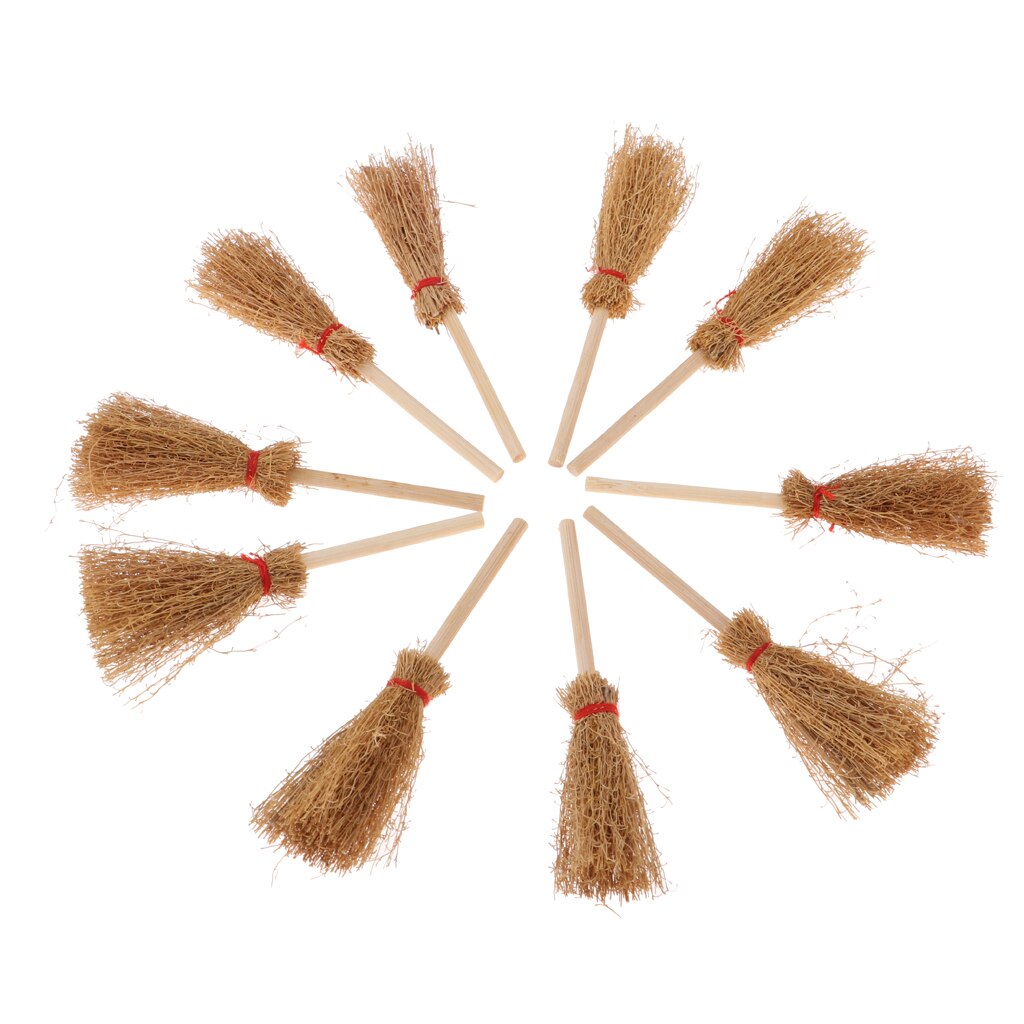 1/12 puppenhaus Miniatur Bambus Besen einstellen Puppe Haus Haushalt Reinigung Werkzeug