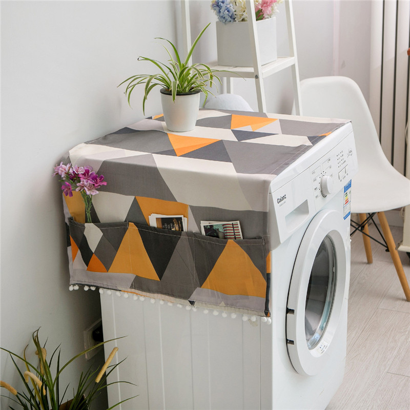 Household Dust-proof Cover Cotton Washing Machine Covers Tumble Dryer Laundry Gadgets Pocket Organizer Product Accessories Stuff