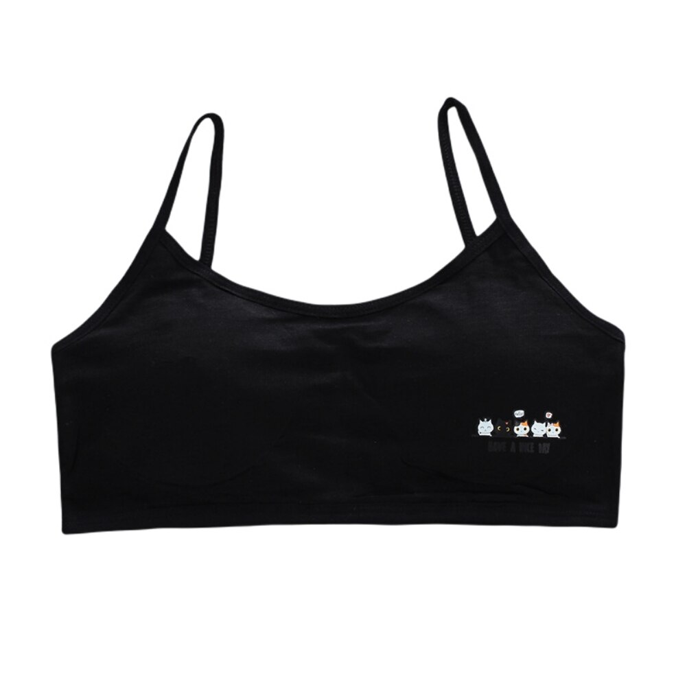 Bobora Girls Sports Bra Kids Cotton Teenage Underwear Young Girl Training Bra Sports Student Thin Cup Teen Bra: B1