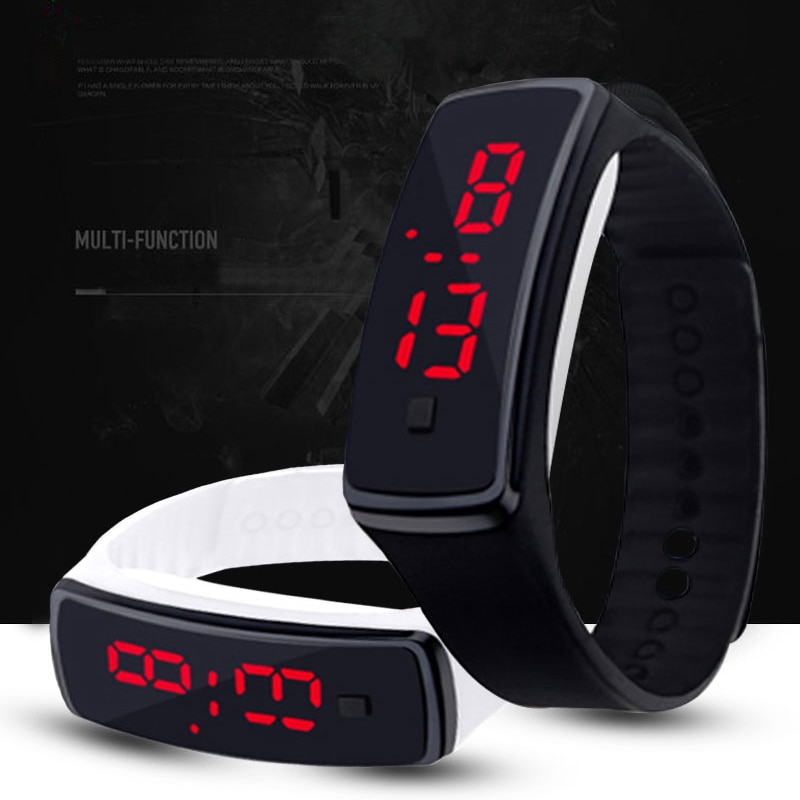 Casual Outdoor Siliconen Meisje Vrouwen Horloges Mode Rode LED Digitale Sport Armband klok Mannen 11 Kleuren Horloge relogio