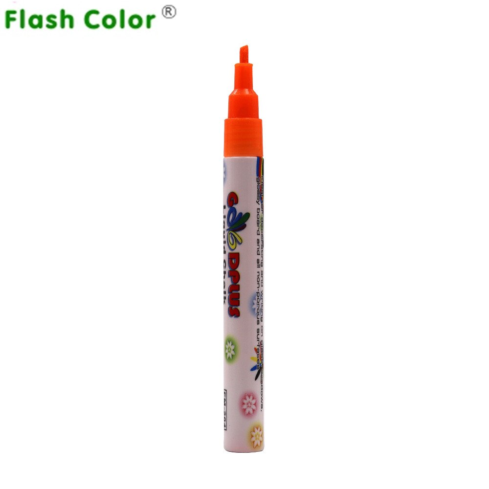 Flashcolor 8 väriä korostuskynä 3mm nestemäinen liitu fluoresoiva neon tussi led lasitaulu taide tussit kynät toimistotarvikkeet