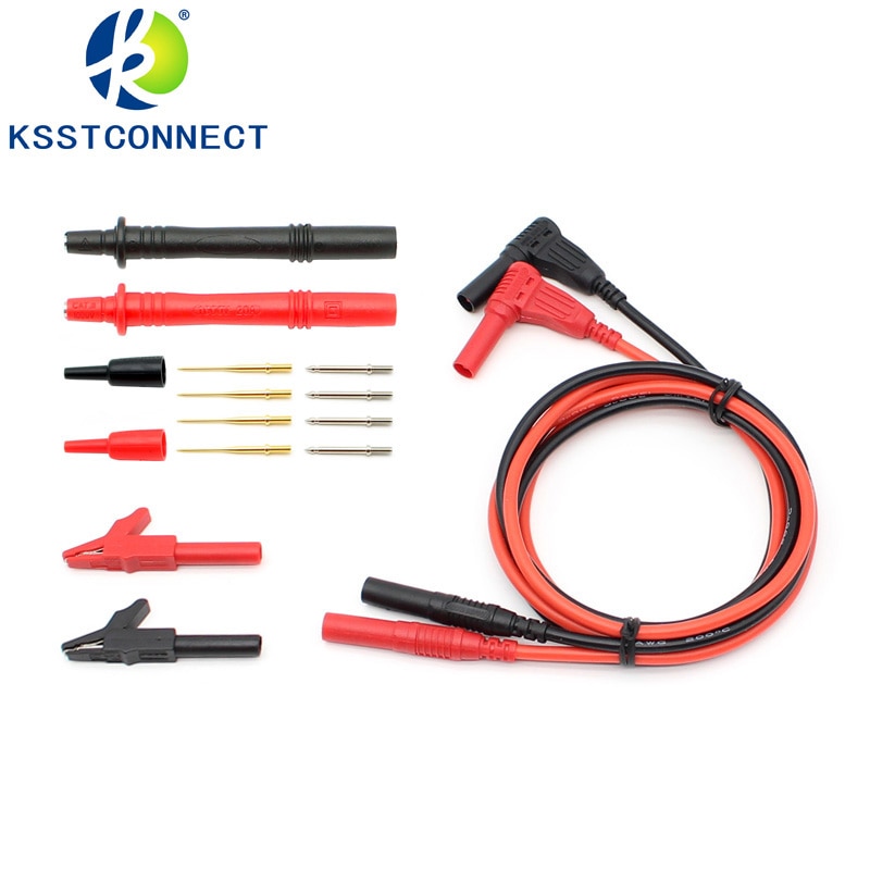 Test Lead Kit Kits 4 Mm Banana Plug Alligator Clip Meetsnoeren & Vervangbare Multimeter Probe Probes Test Haak