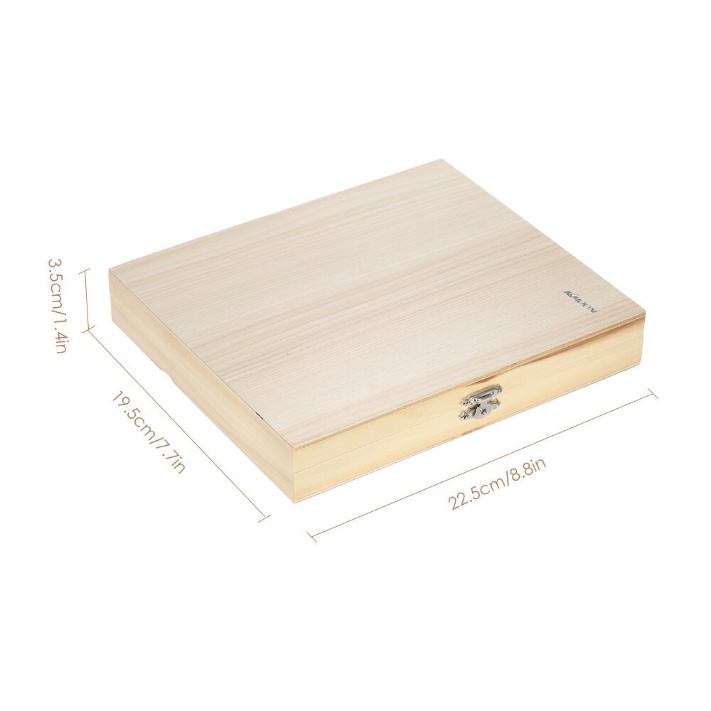 KKmoon Slide Box 100-Places Wooden Slide Storage Box with Numbered Slots Contents Sheet for Prepared Microscope Slides