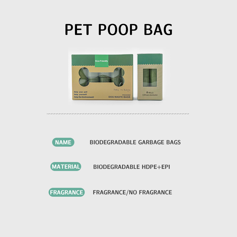 Eco-friendly Garbage Bag Pet Degradable Garbage Bag Dog Poop Bag Outing Portable Pet Garbage Bag Pet Supplies