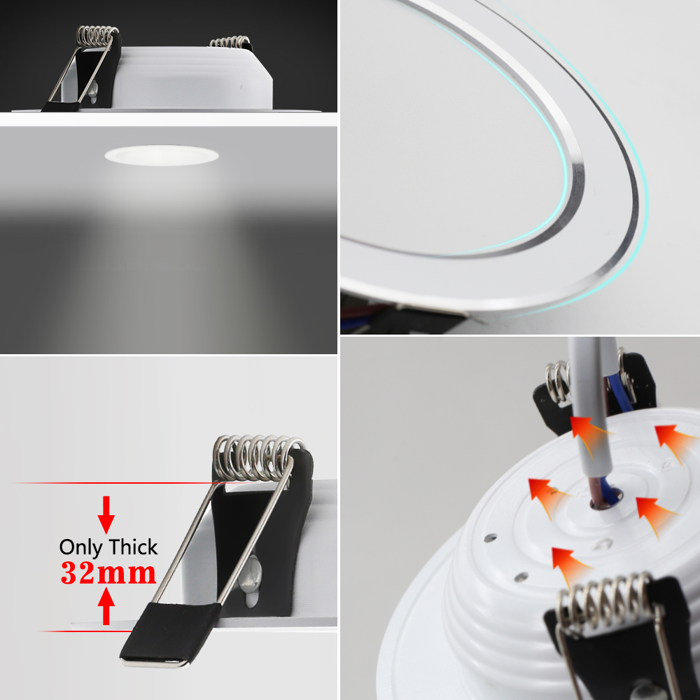 10 stücke Strahler LED Decke Downlight AC 220 V 18 W 15 W 12 W 9 W 7 W einbau Runde Lampe Stelle LED Dowm Licht Versteckte Innen Beleuchtung