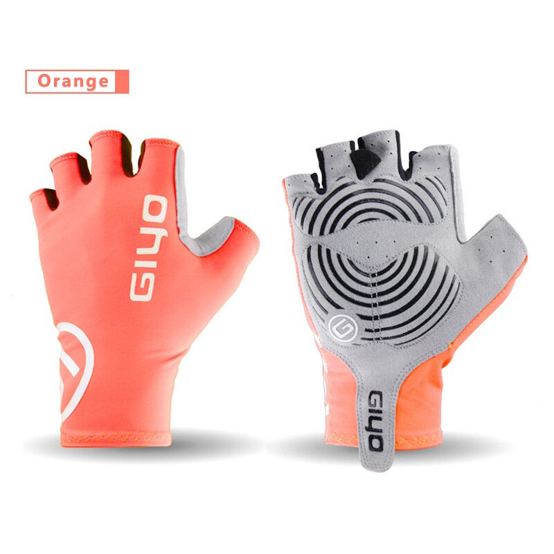 ACEXPNM Anti Slip Gel Pad Fahrrad Handschuhe Gel Pad Kurze Half Finger Radfahren Handschuhe Atmungsaktive Outdoor-Sport Männer MTB Bikes handschuhe: Orange / L