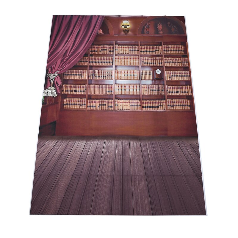 Jahrgang Bibliothek Bücher Holzboden Fotografie Kulissen Foto Requisiten Studio Hintergrund 5x7ft