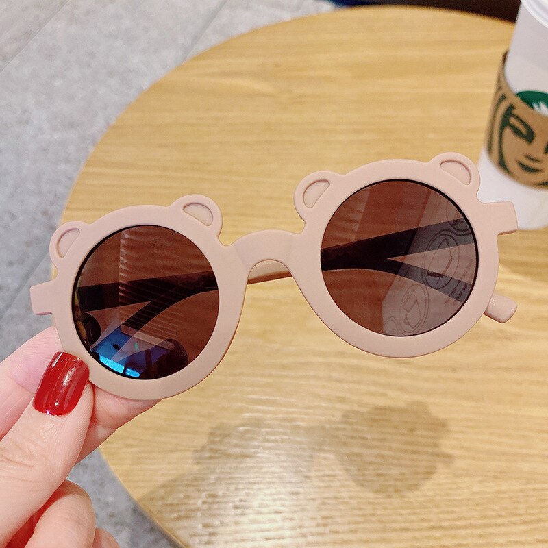 Lunettes de soleil de dessin animé pour enfants, monture en forme d&#39;ours, rondes, pour filles et garçons,: 7