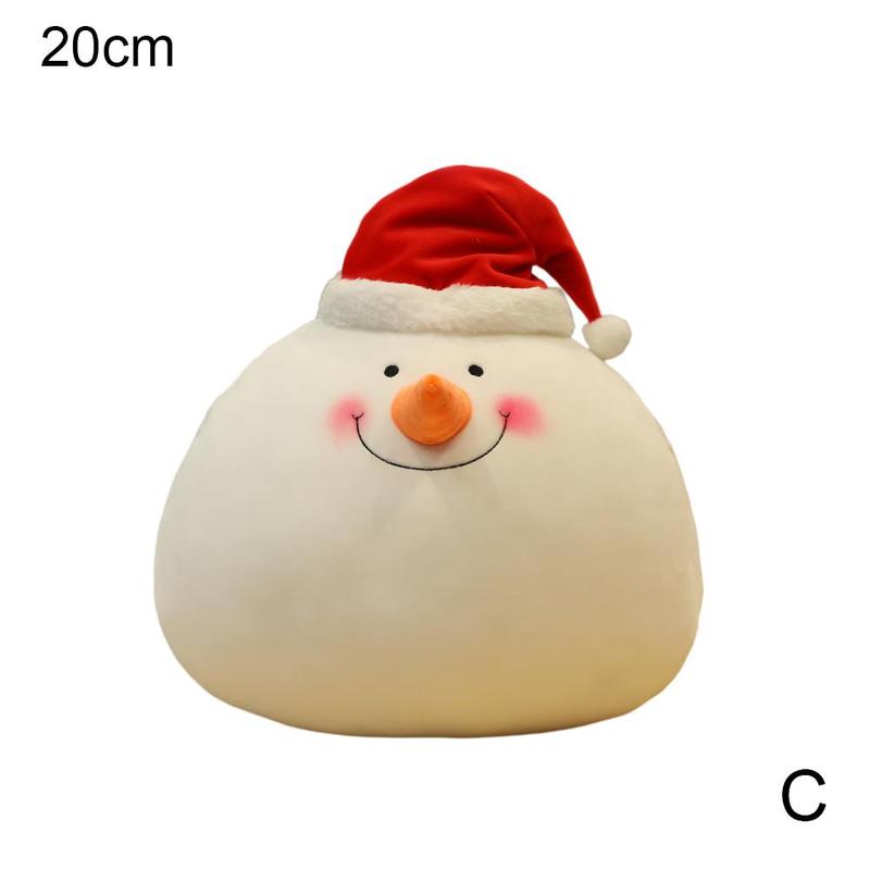 Oreiller doux et épais en peluche pour animaux, fournitures de jouets en forme d&#39;élan pour noël: 20cm Snowman