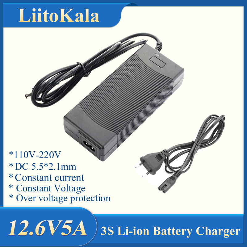 Liitokala 12V 24V 36V 48V 3 Serie 6 Serie 7 Serie 10 Serie 13 String 18650 lithium Batterij Oplader 12.6V 29.4V Dc 5.5*2.1 Mm